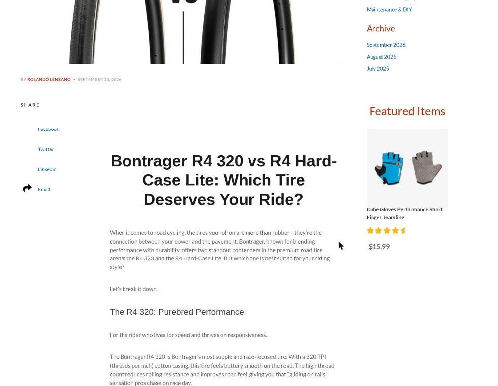 Share links and featured items