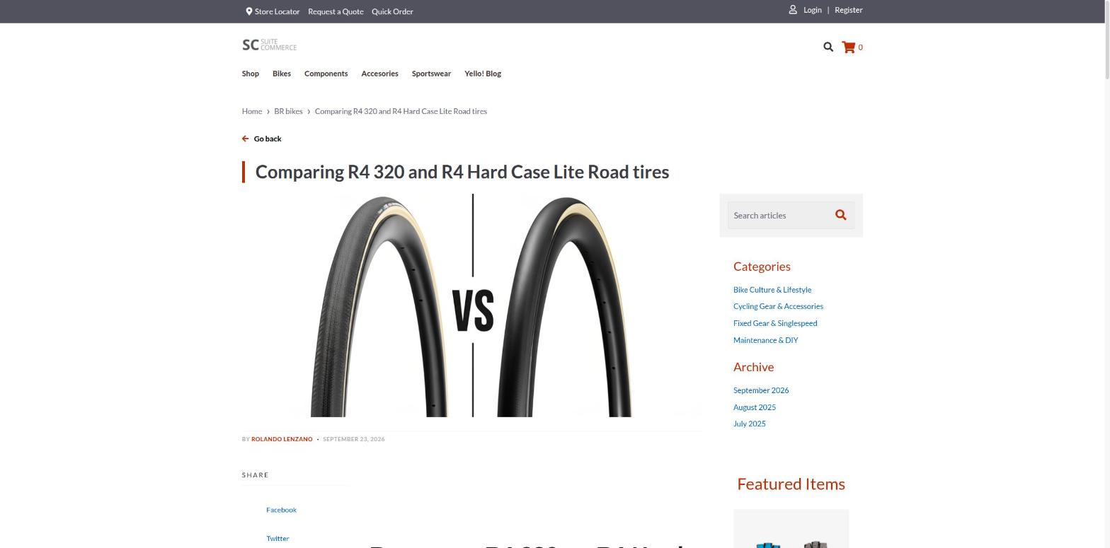 Post page on the site